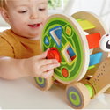 Дървена играчка за дърпане - сортер Охлюв, Hape