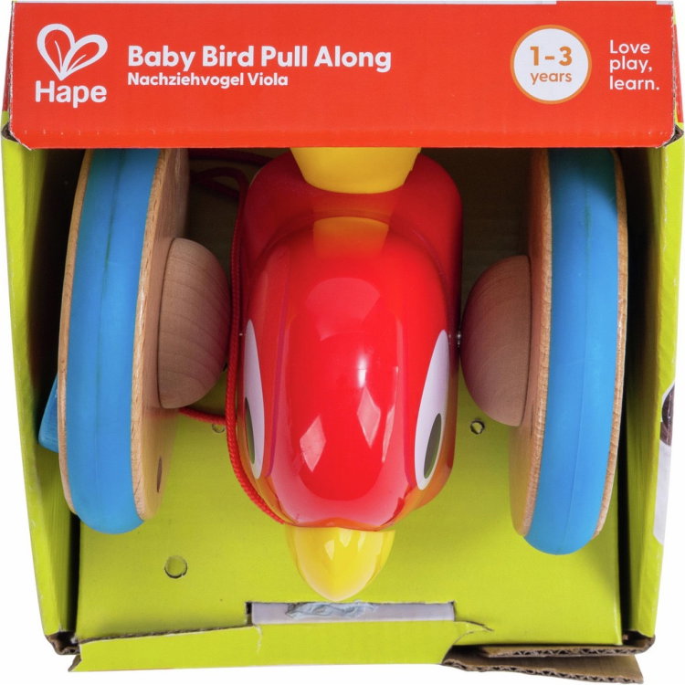 Дървена играчка за дърпане Пиленце, Hape