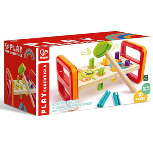 Дървена обучителна игра с чукче Чудовища, Hape