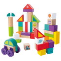Дървен конструктор Космически чудовища, 50 части, Hape