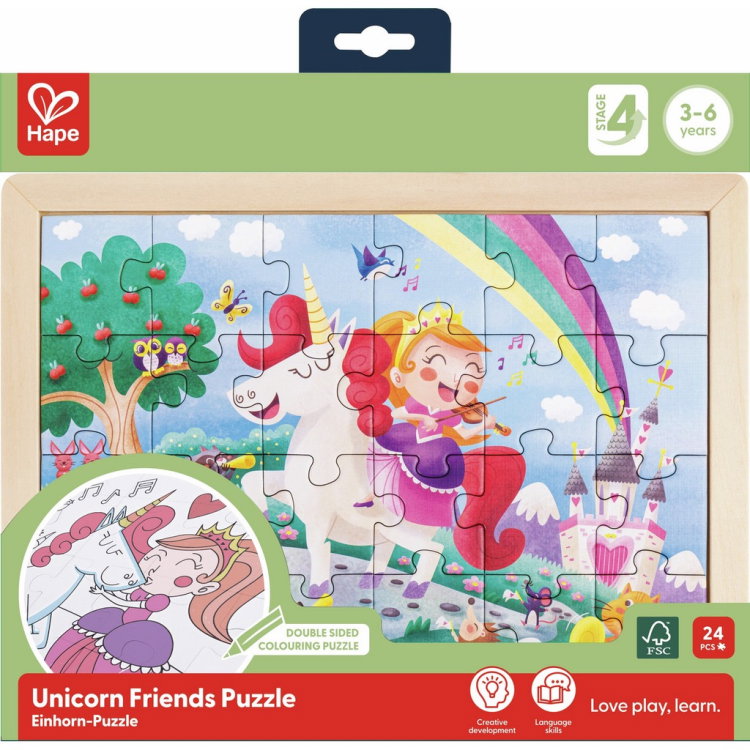 Дървен пъзел Еднорог, Hape