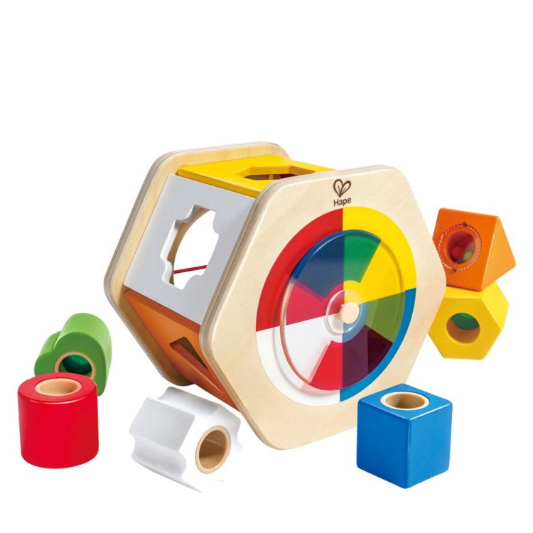 Дървен цветен сортер, Hape