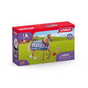 Комплект Английска чистокръвна кобила с одеяло, Schleich