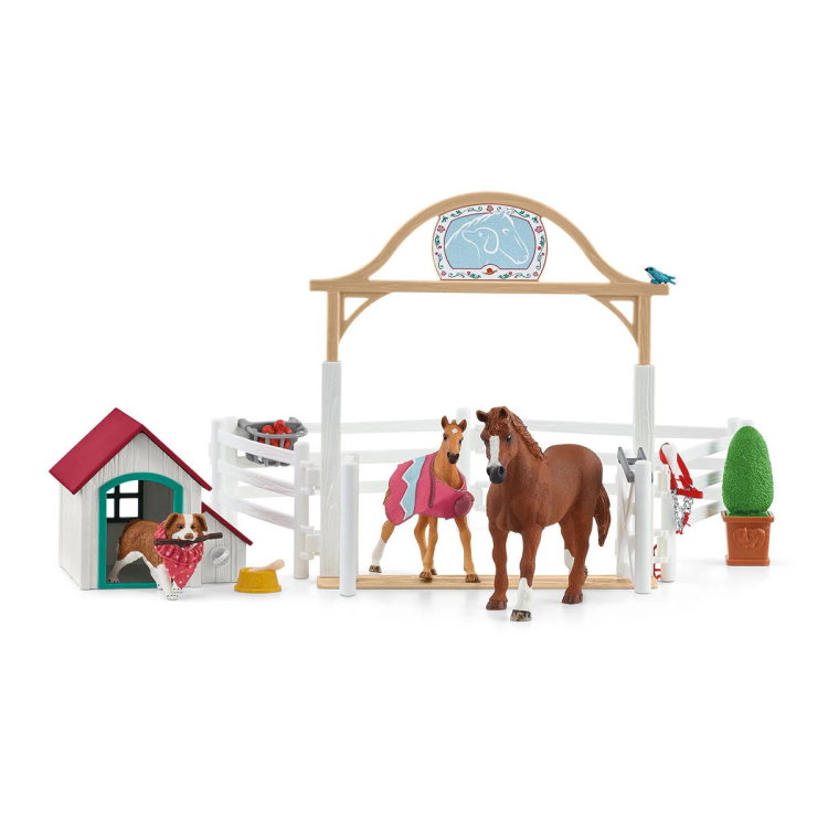 Комплект Гостуващите коне на Хана с кучето Руби, Schleich