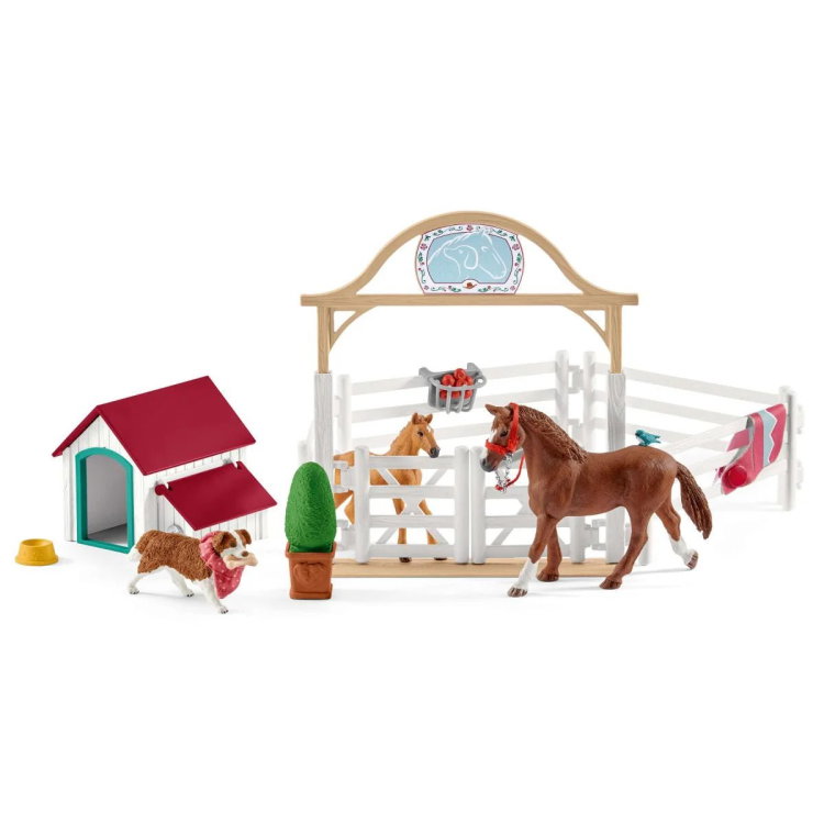 Комплект Гостуващите коне на Хана с кучето Руби, Schleich