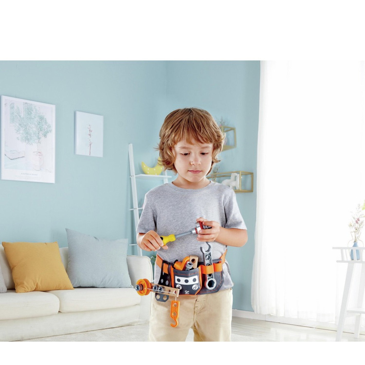 Комплект колан с инструменти, 19 части, Hape