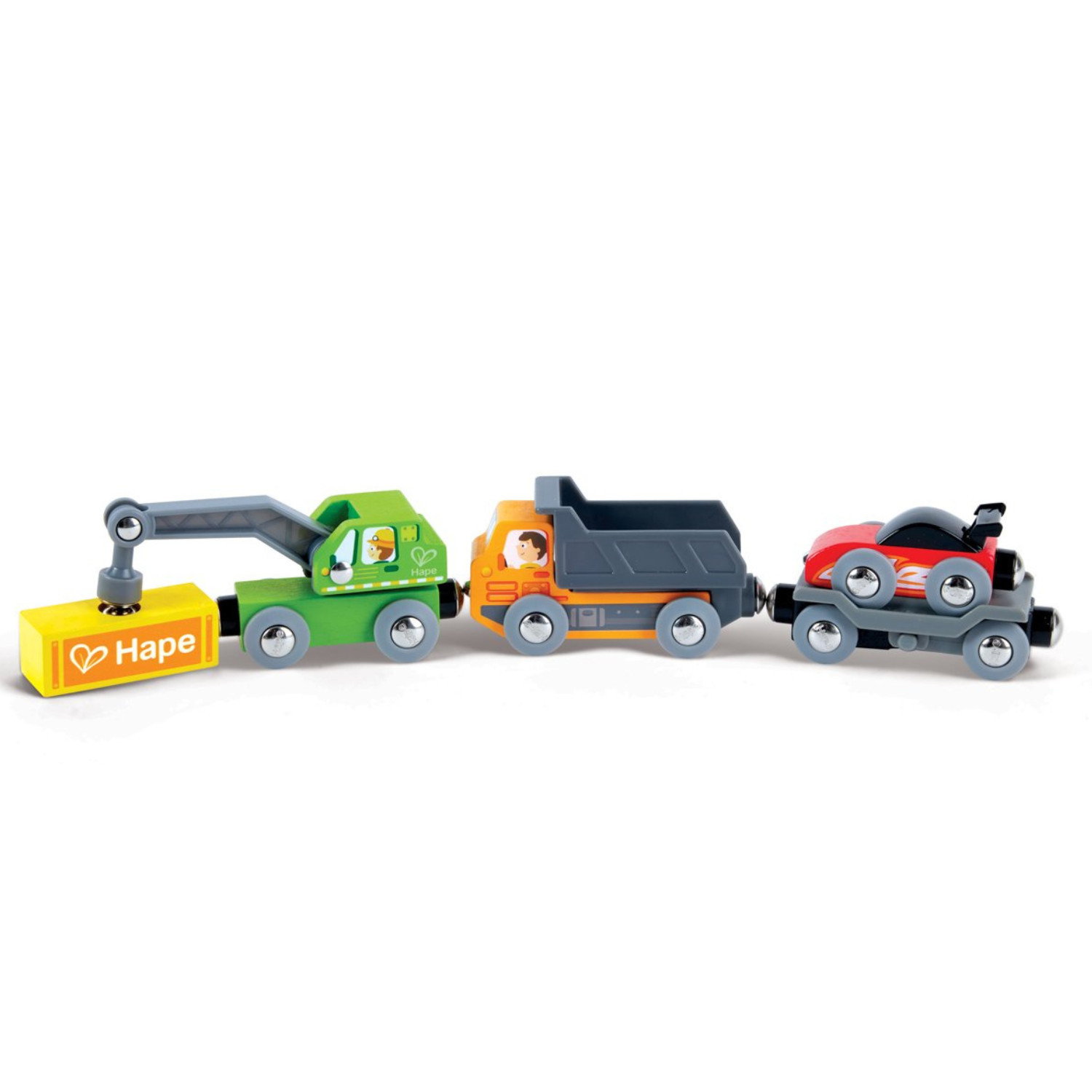 Комплект дървени строителни машини, Hape