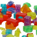 Магнитен 3D конструктор със светещи LED елементи, 64 части