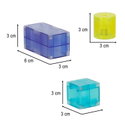 Магнитен 3D конструктор със светещи LED елементи, 64 части