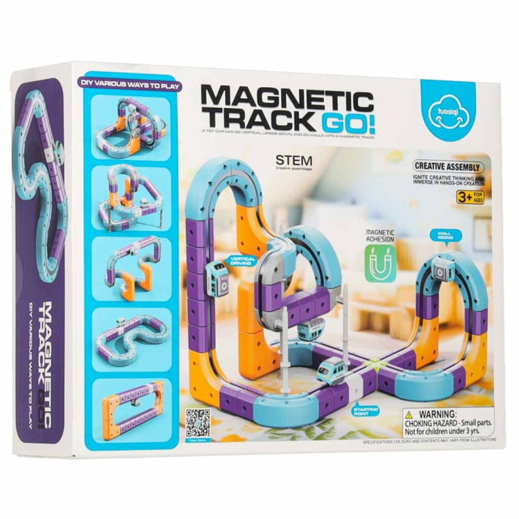 Магнитен конструктор Писта STEM, 87 части