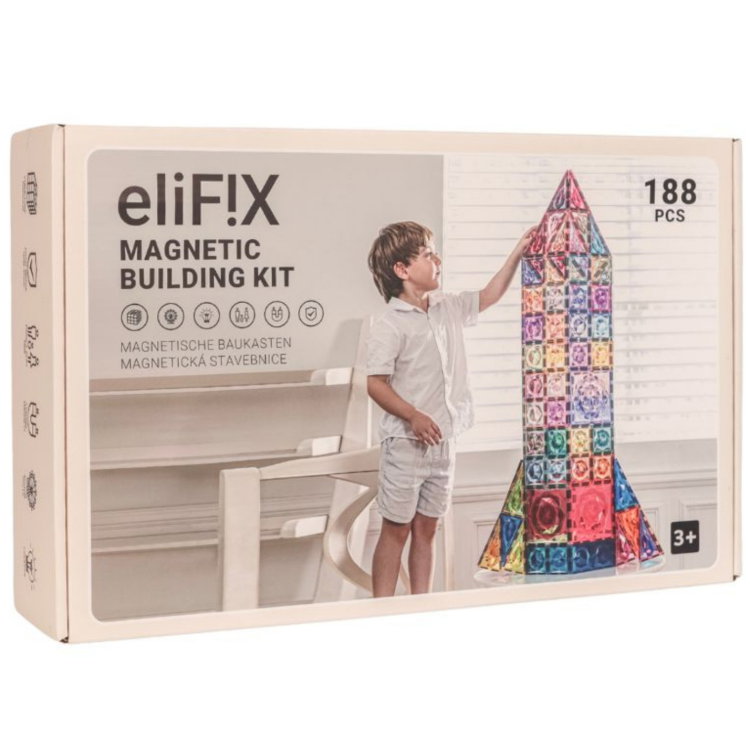 Магнитен конструктор EliFix Maxi – 188 части