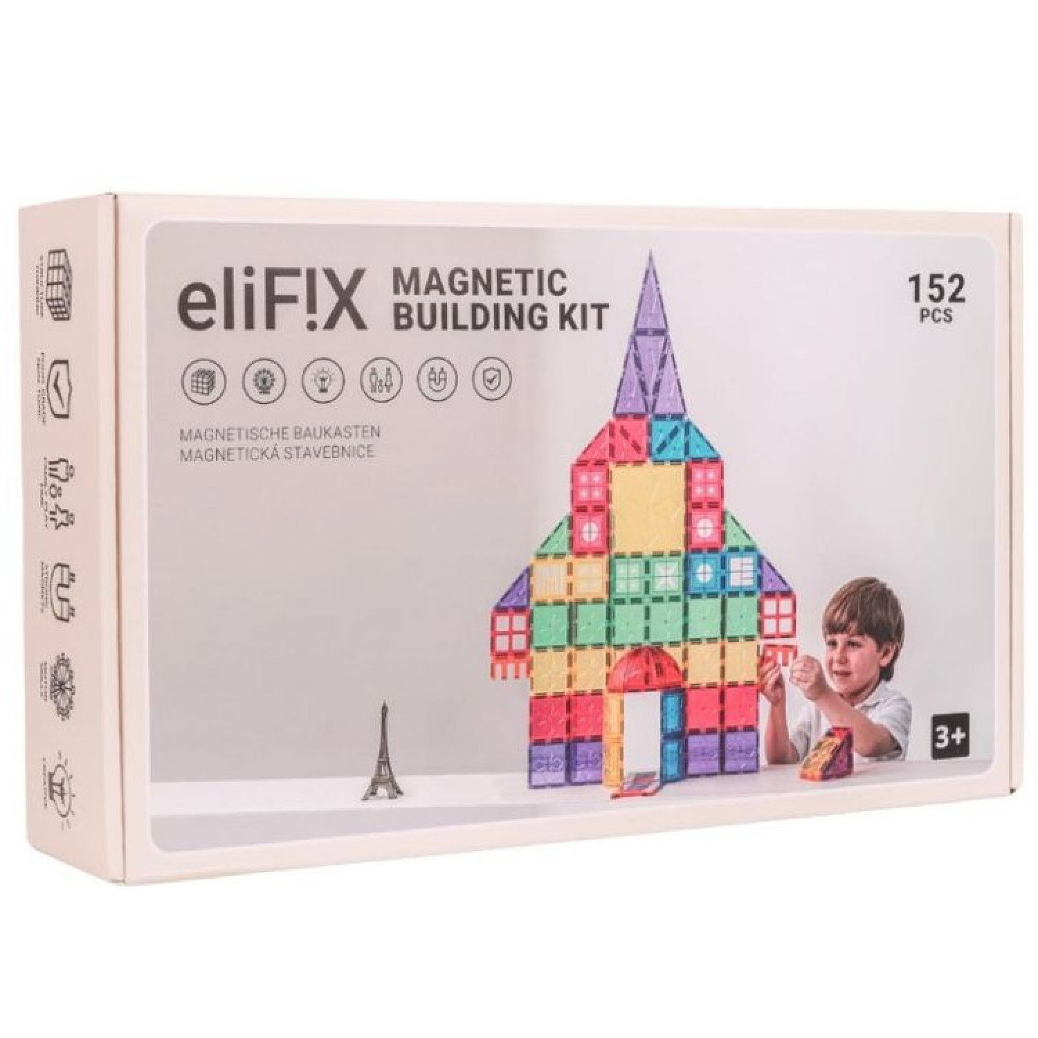 Магнитен конструктор EliFix - 152 части