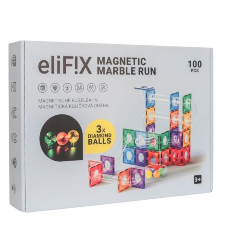 Магнитен конструктор EliFix с тунели - 100 части