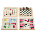 Дървен комплект класически настолни игри