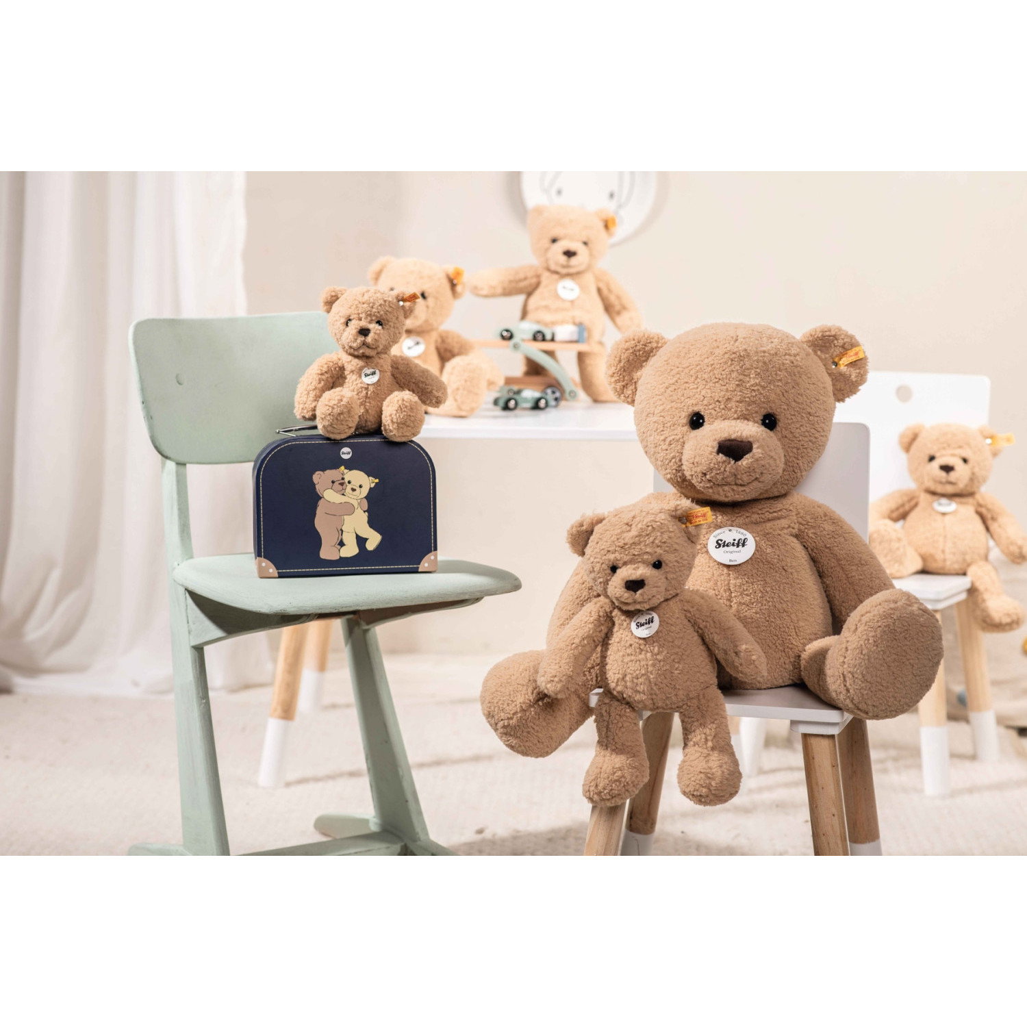 Ben Teddy bear in suitcase